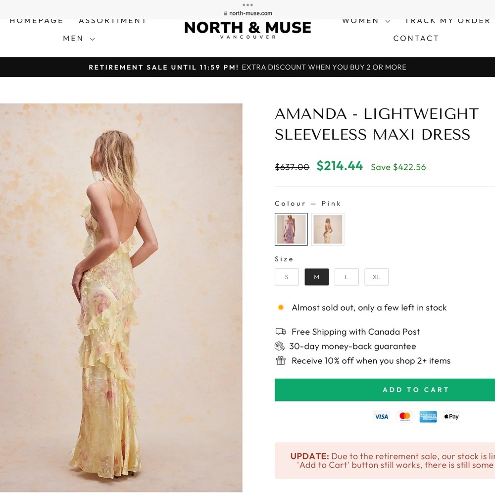 Amanda Lightweight Sleeveless Maxi Dress - Yellow